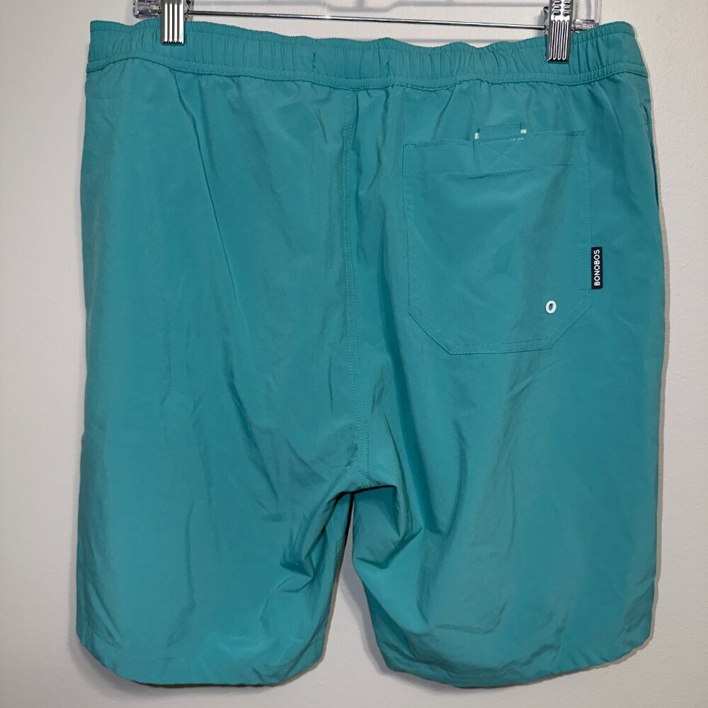 Bonobos Teal Swim Shorts Size L Drawstring Elastic Waist Quick Dry Beach - Picture 5 of 5